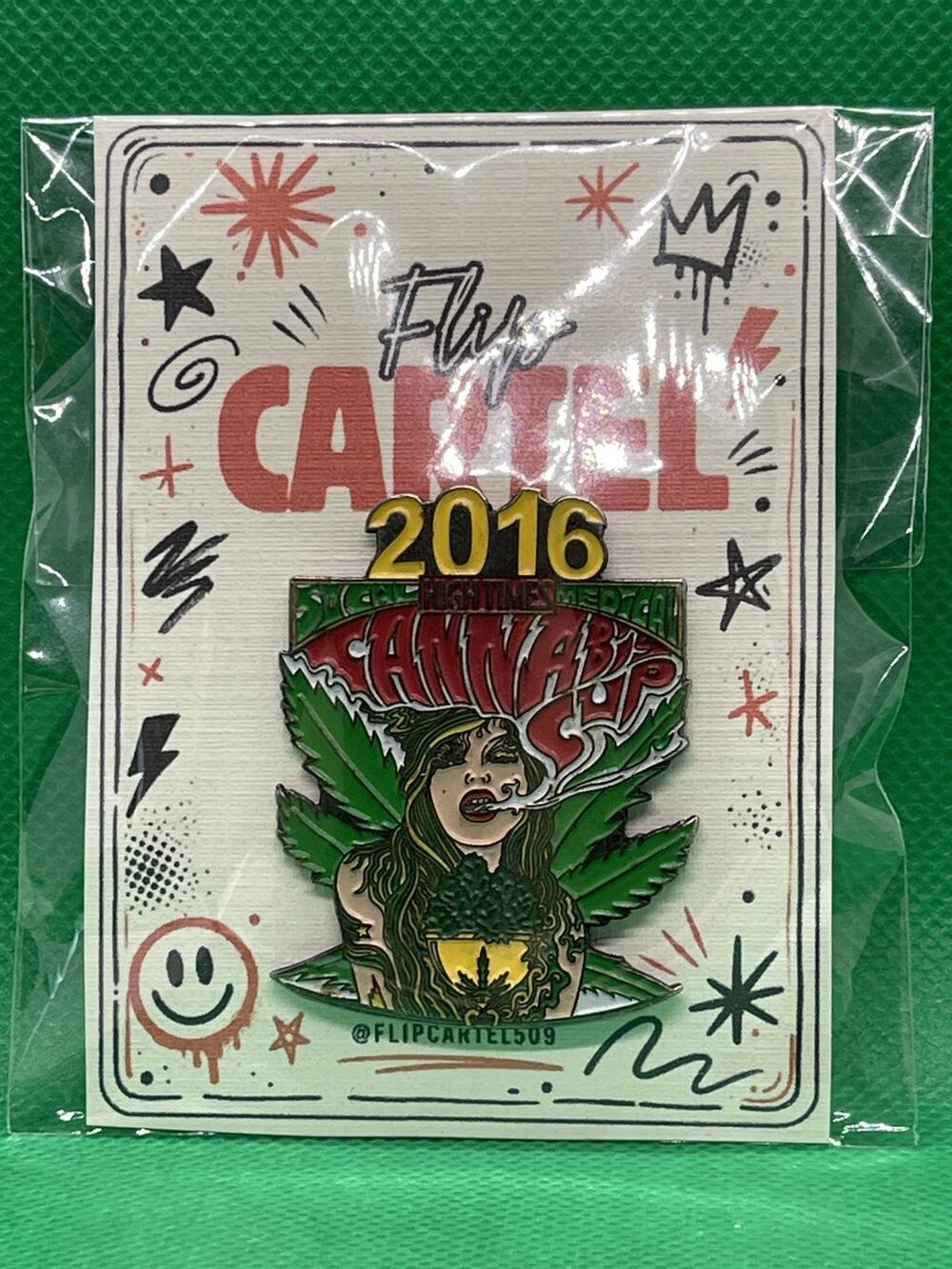 2016 High Times Cannabis Cup LA Rare Official Hat Pin
